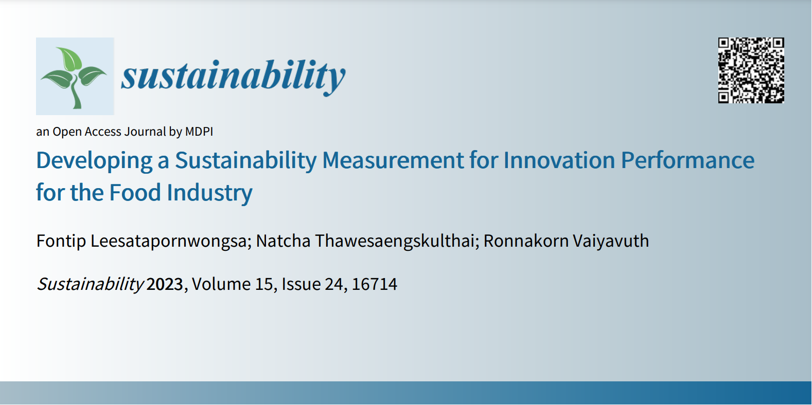 Developing a Sustainability Measurement for Innovation Performance